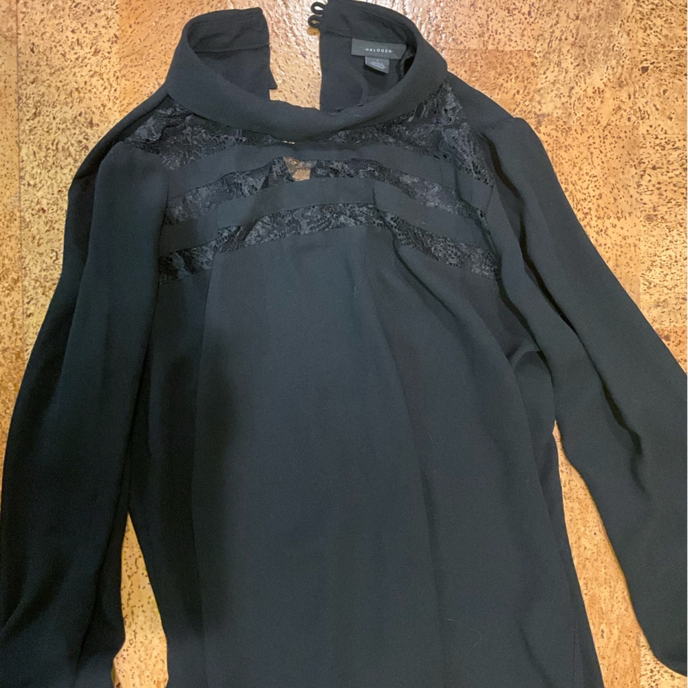 Halogen Black Lace Detail Blouse